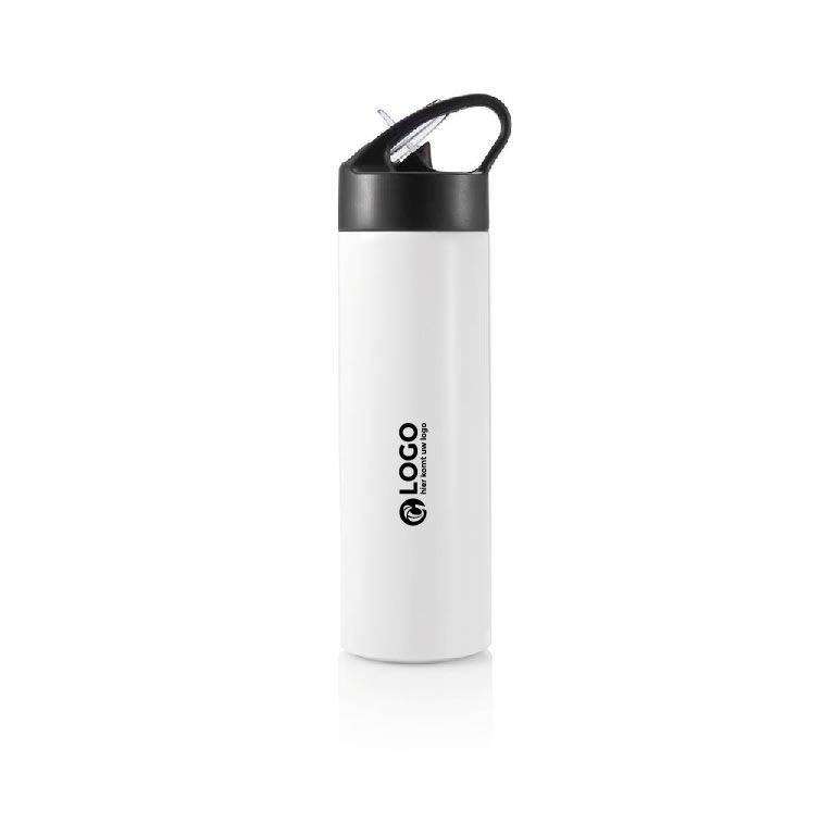 Stainless steel water bottle with sports cap
